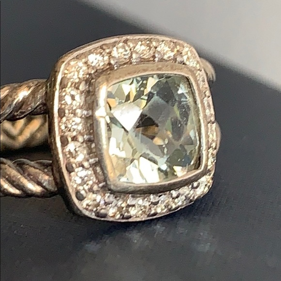 David Yurman Ring with Prasiolite and Diamonds - Picture 8 of 8